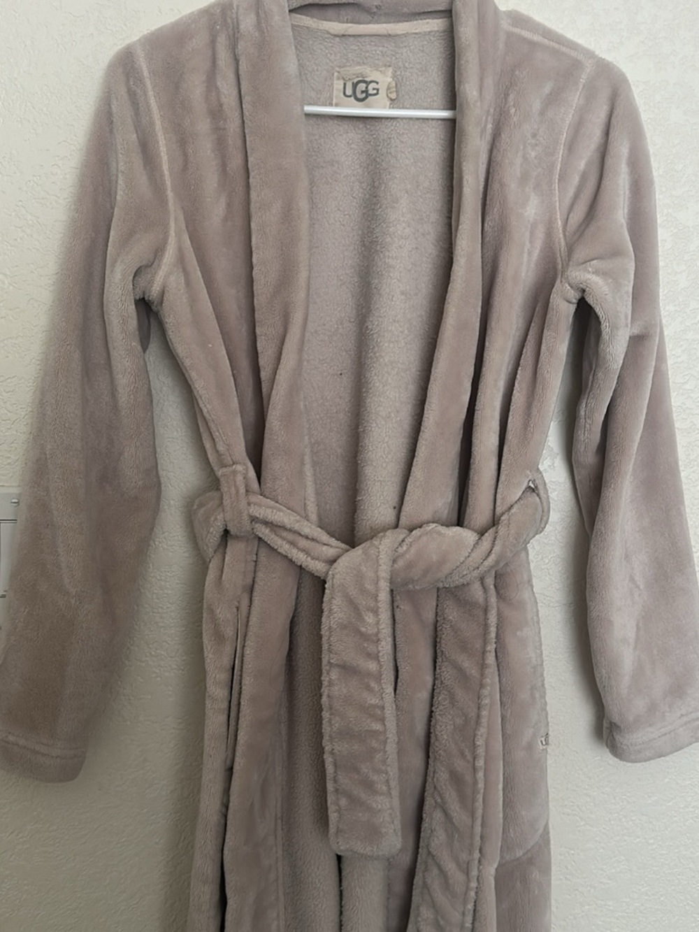 UGG Plush Long Belted Trench Coat - Taupe